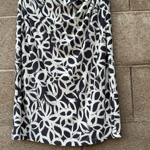 EUC Ralph Lauren Jersey Sheath Floral Midi Dress Pleated Size 14 Bodycon Office - Picture 7 of 9